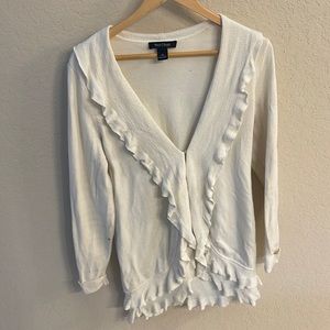 Cream White House Black Market Sweater